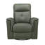 Fauteuil inclinable et pivotant en cuir vert-1306528970