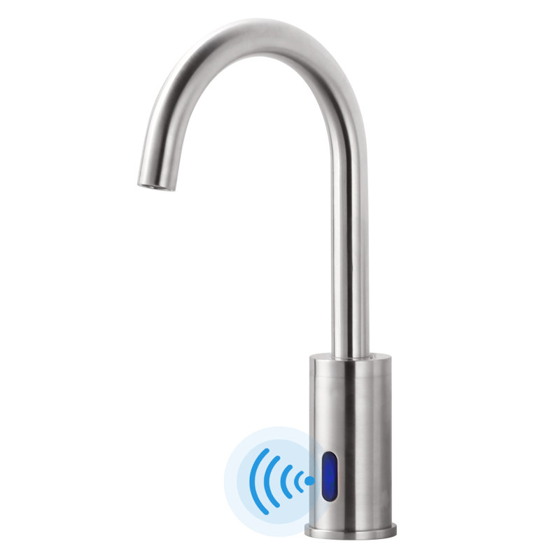 Touchless Single Hole Bathroom Faucet, Brushed Nickel