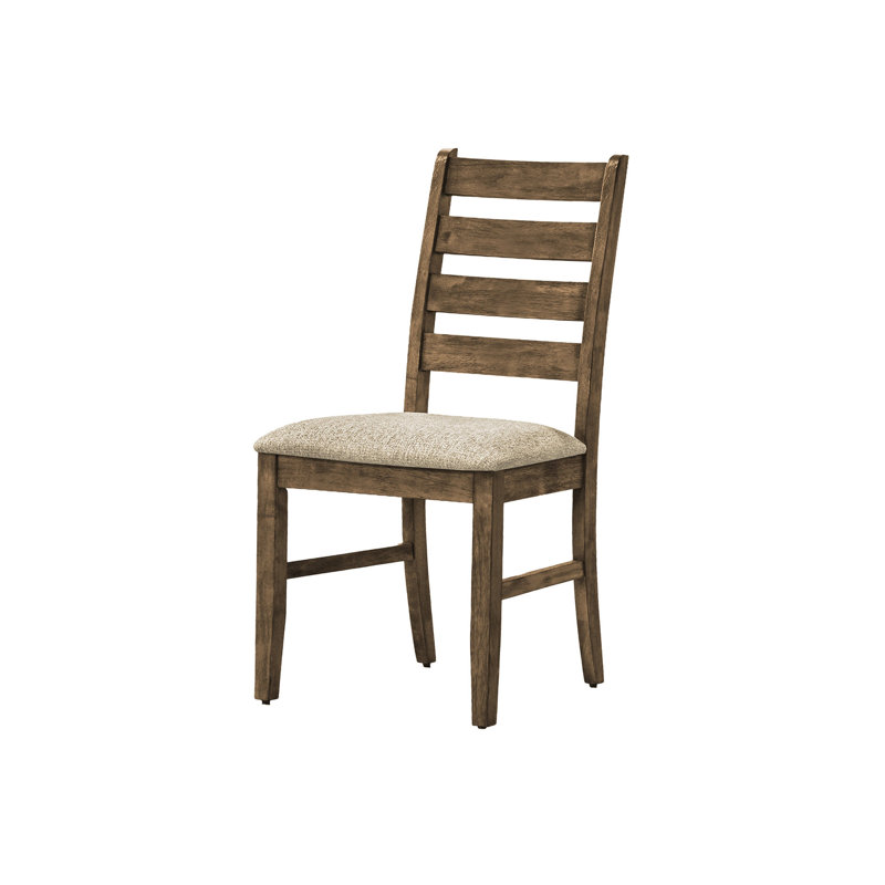 Ensemble de 2 chaises de cuisine transitionnelles de 38 po de hauteur, rembourrées en brun, finition antique pour les chaises de salle à manger décontractées de 2, hauteur 37,5 po, tissu d'ameublement en tissu brun, style fort