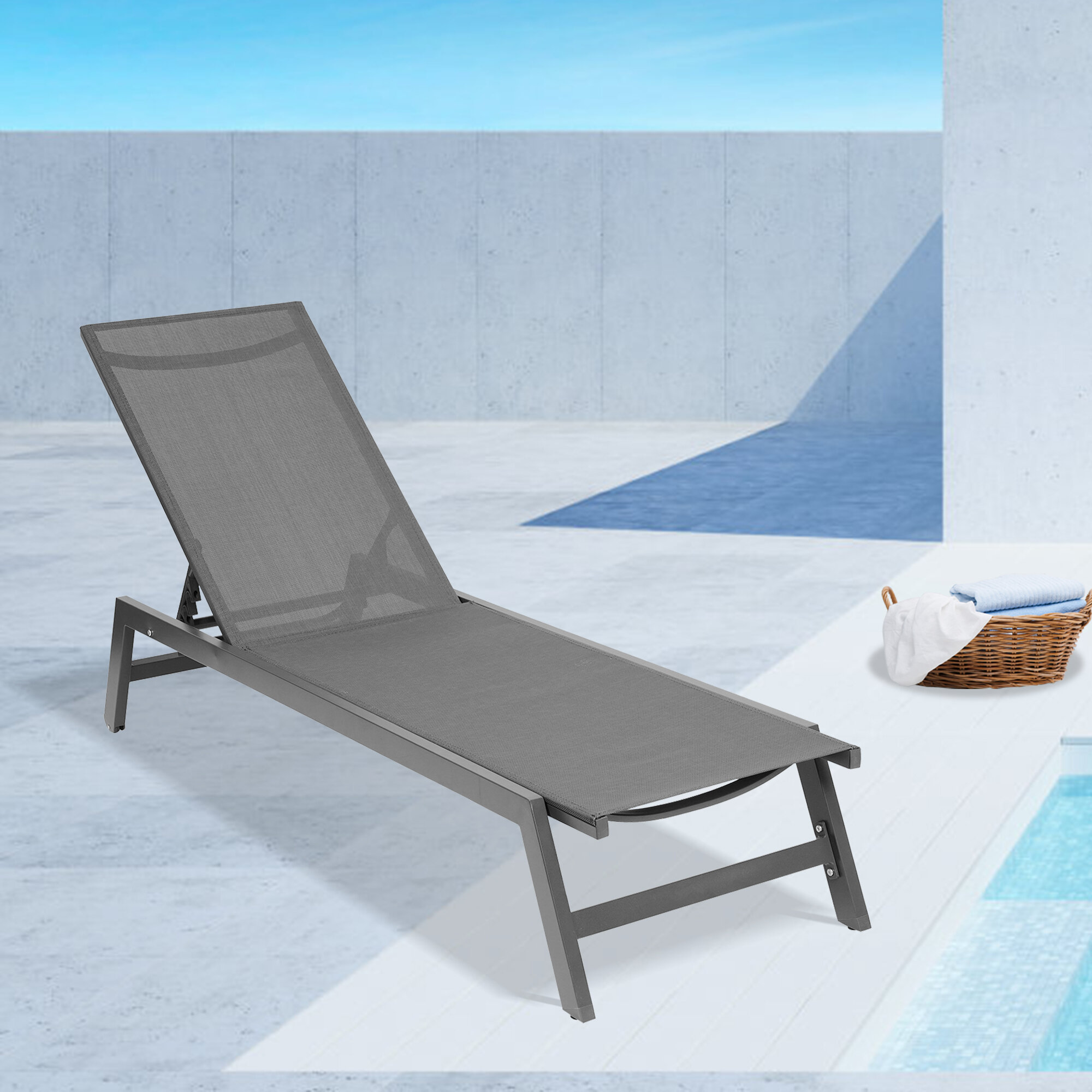 EZ Outdoor Metal Chaise Lounge | Wayfair