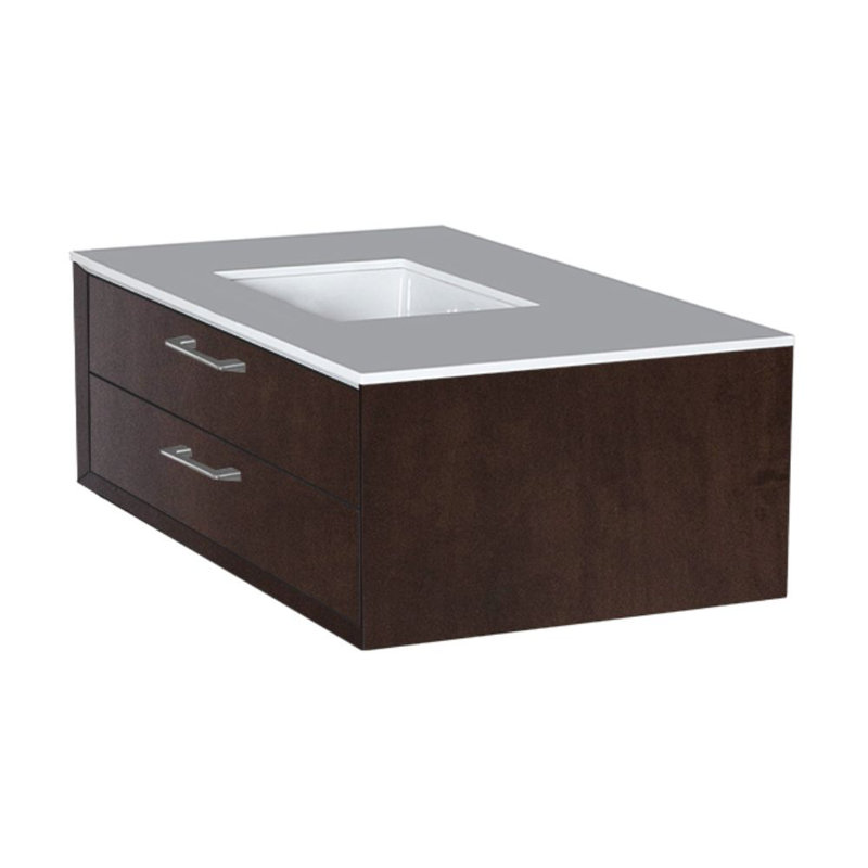 Gemelli 36'' W Stone Vanity Top, Polished White