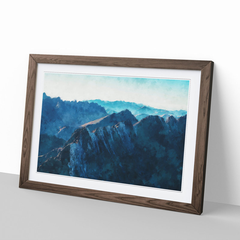 Mountain Range in Slovakia - Framed Print, 27cm H x 36cm W x 2cm D, Walnut Framed