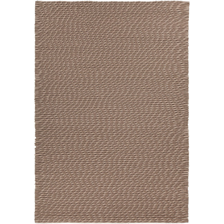 Renea Abstract Handwoven Wool Taupe Area Rug