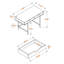 Bureau d'ordinateur à 2 tiroirs avec pieds en métal noir H 29,82 po x l 47,06 po x P 23,75 po Ginaro-324002905