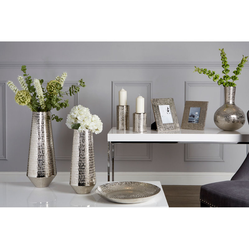 Phoebe Silver Metal Picture Frame, 28cm H x 23cm W x 3cm D