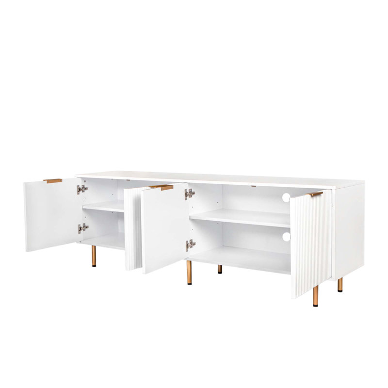 Modern Warm TV Cabinet For 80 Inch TV Stands, For Living Room Bedroom