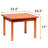 Rafael Square Eucalyptus Outdoor Side Table , 23.5'' in. W 23.5'' in. D