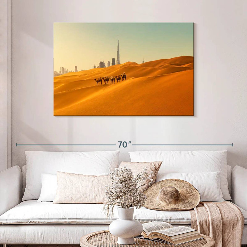 Chameaux d'Alvord à Dubaï, H 30 po x l 45 po