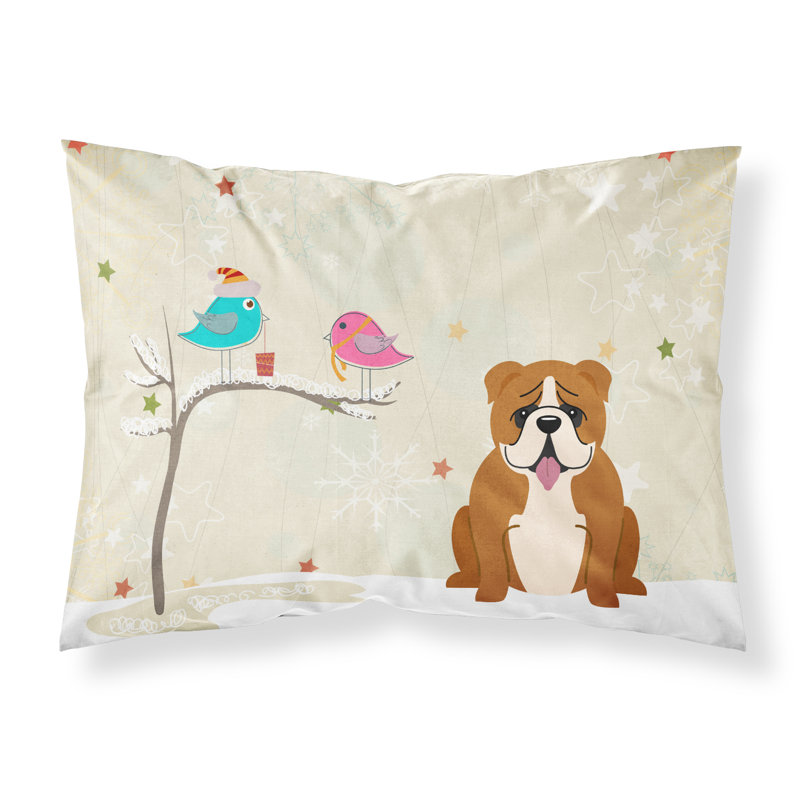 Microfiber, Red White English Bulldog
