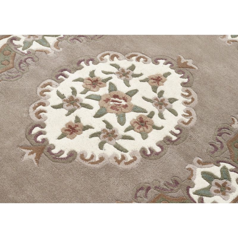 Comfort Oriental Wool Hand Woven Beige, Round 120cm