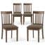 Chaises d'appoint rembourrées en bois avec dossier à lattes verticales-133694933