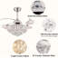 Ventilateur de plafond moderne 36 "avec ventilateur de lustre à intensité variable en cristal pour la salle à manger de la chambre à coucher-444237802