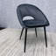 Wooden Dining Table with X-Shaped Iron Legs and 2 Grey Velvet and Bench Chairs Modern Dining Set (75cm)-2119781077