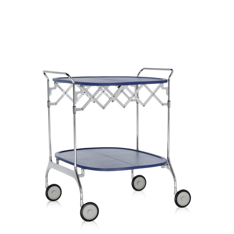 Chariot de cuisine Gastone Chromo, Bleu mer