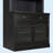 83.4" Tall Bookshelf, Modern Bookcase With 2 Glass Doors And 1 Drawer, Storage Bookcase With Open Shelves-1859845181