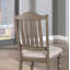 Chaises d'appoint en bois massif de style transitionnel 2 pièces