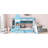 Hatina Kids Castle Style Storage Bunk Bed with Slide and Stairs-987003170-987003182