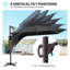 Parasol de patio rectangulaire en porte-à-faux 12 pi x 9 pi avec base lestée - déplaçable sans effort par une seule personne-993867897