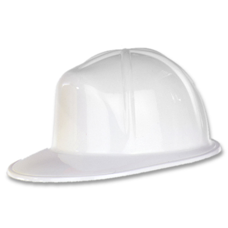 Casque de construction en plastique, Blanc