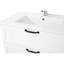 White 32-inch Ceramic Bathroom Sink, Pre-drilled Faucet, Easy To Clean, Fits Vanities Spacious Basin,