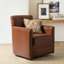 Fauteuil club pivotant en cuir Tessler-729486177
