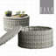 Table basse d'extérieur avec rangement Elle Decor Vallauris, gris
