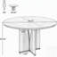 Table de salle à manger ronde rustique brun ferme, compacte et durable pour les petits espaces, idéale pour la cuisine ou un appartement