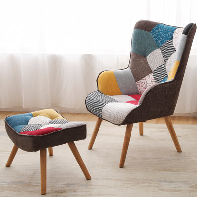 Fauteuil avec repose-pieds 23,6 po