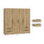 Tasharra 4 Door Manufactured Wood Wardrobe