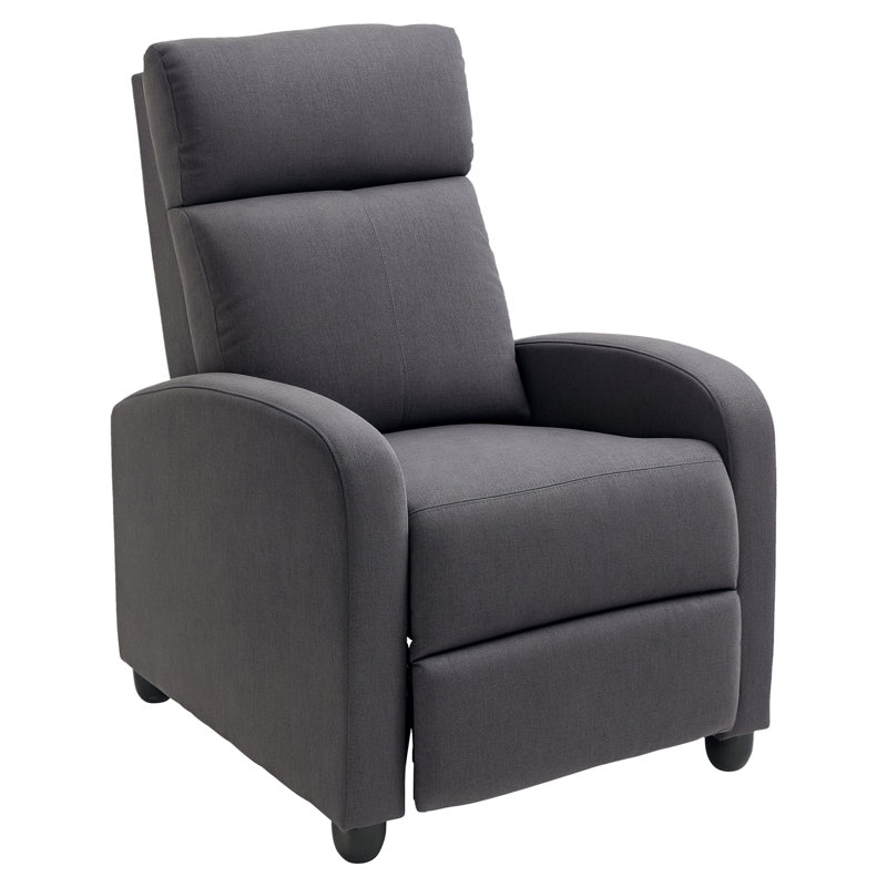 Fauteuil de cinéma manuel inclinable en lin Latitude Run®, Mélange de polyester gris foncé