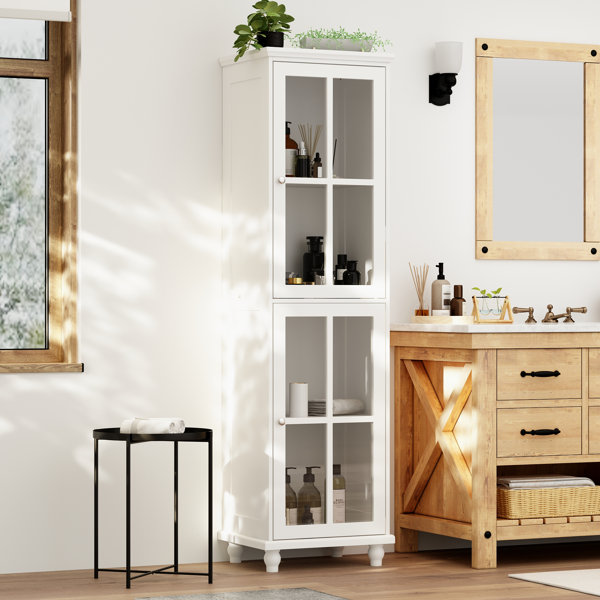 Wildon Home® Freestanding Linen Cabinet Multifunctional Storage