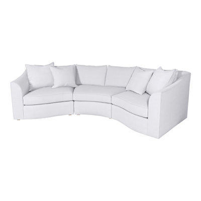 Evelyn Upholstered Curved Sectional Symmetrical