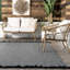 Tapis intérieur / extérieur gris anthracite Bedard-48659332