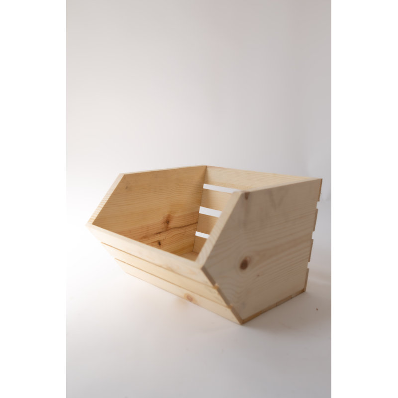 Caisse en bois massif, Sans finition
