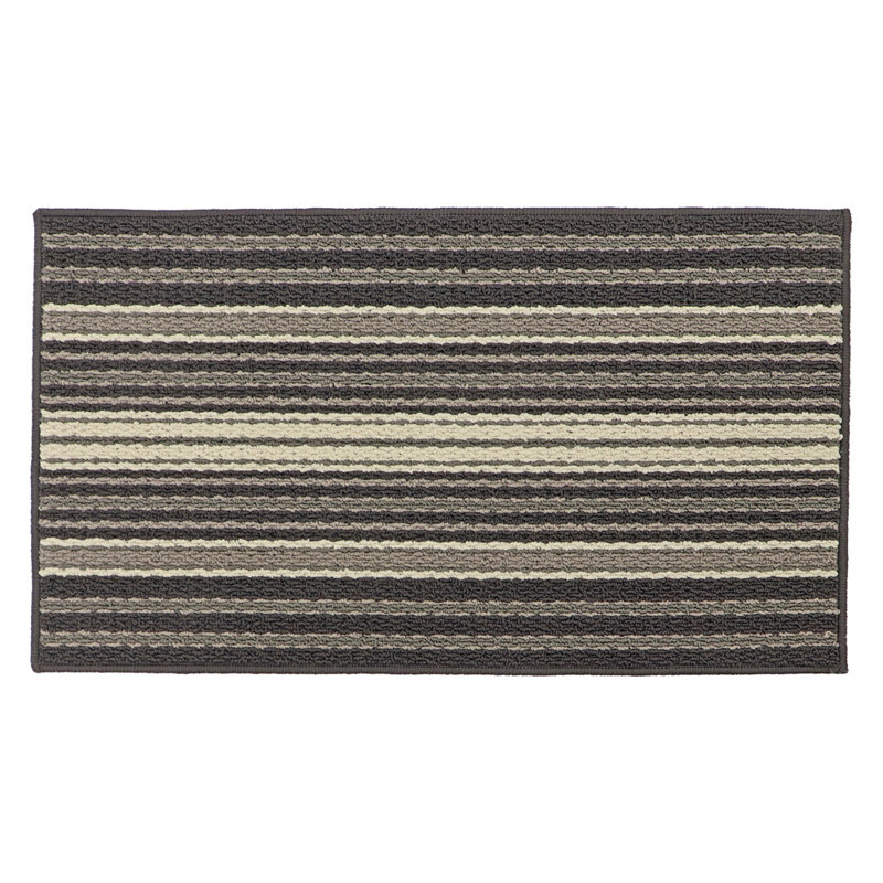 Non-Slip Striped Indoor Doormat, Rectangle W40 x L70 cm, Dusk