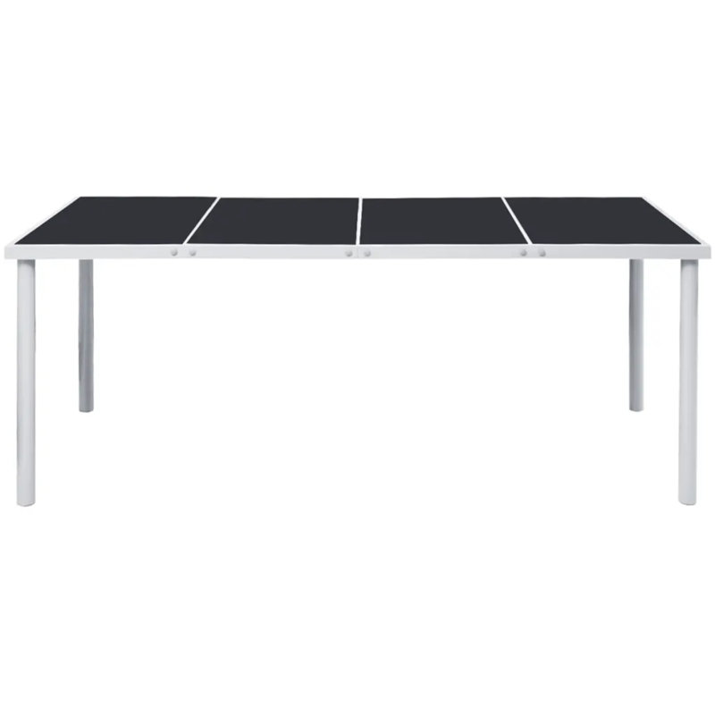 Etheldreda Rectangular Outdoor Dining Table, White, 74cm H x 190cm W x 90cm D