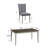 Badgery 5-Piece Solid Wood Dining Set with Fabric Upholstered Chairs-118852804