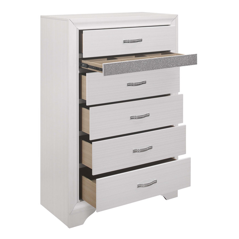 Michaela 34.5'' W 5 - Drawer Chest, White