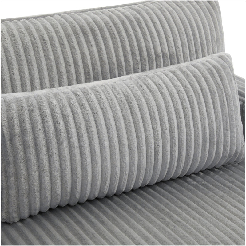 Modern Loveseat Sofa 80.3" Sofa Couch Upholstered Sofa With Four Pillows For Living Room, Gray