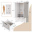 Armoire-penderie en bois 71 po avec 2 portes et 2 tiroirs, H 71 po