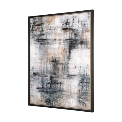Merge Framed Canvas By Morgan Mclaren A Hand Embellished Textured Framed Canvas