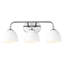 Éclairage pour salle de bain 3 lumières Zoey en chrome avec noir mat Zoey-1233857717
