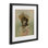 Reproduction encadrée sous verre rétro d'un chien féminin avec chapeau, design par Brett Blumenthal