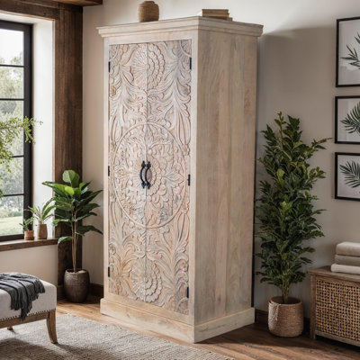 Wycomb 35.2 " W Solid Wood Armoire
