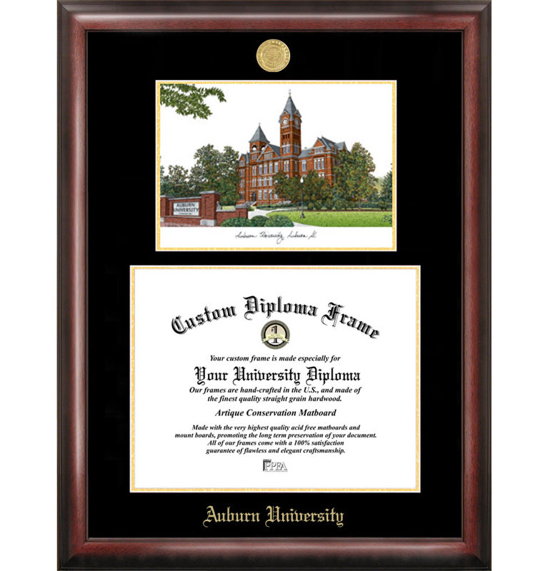 NCAA Wood Embossed Picture Frame with Mat