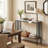 36 Inch Industrial 2 Tier Entryway Console Table With Premium Sintered Stone Tabletop For Foyer Hallway Living Room Apartment