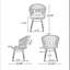 TAVON CHAIR, 2PCS avec 2 coussins, gris