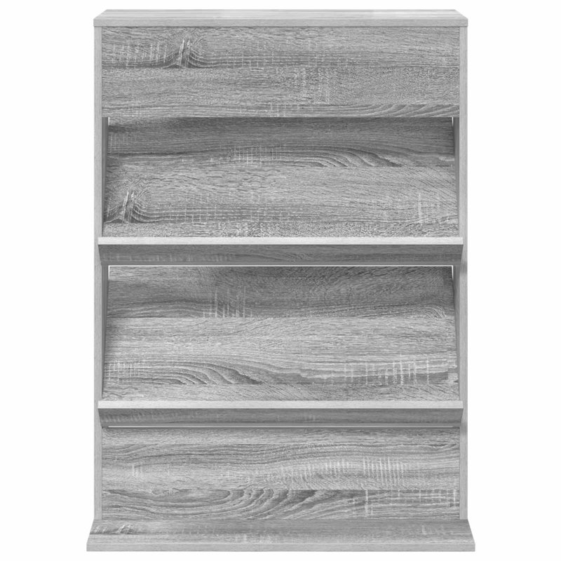 Wood Free Standing Magazine Rack, Grey Sonoma
