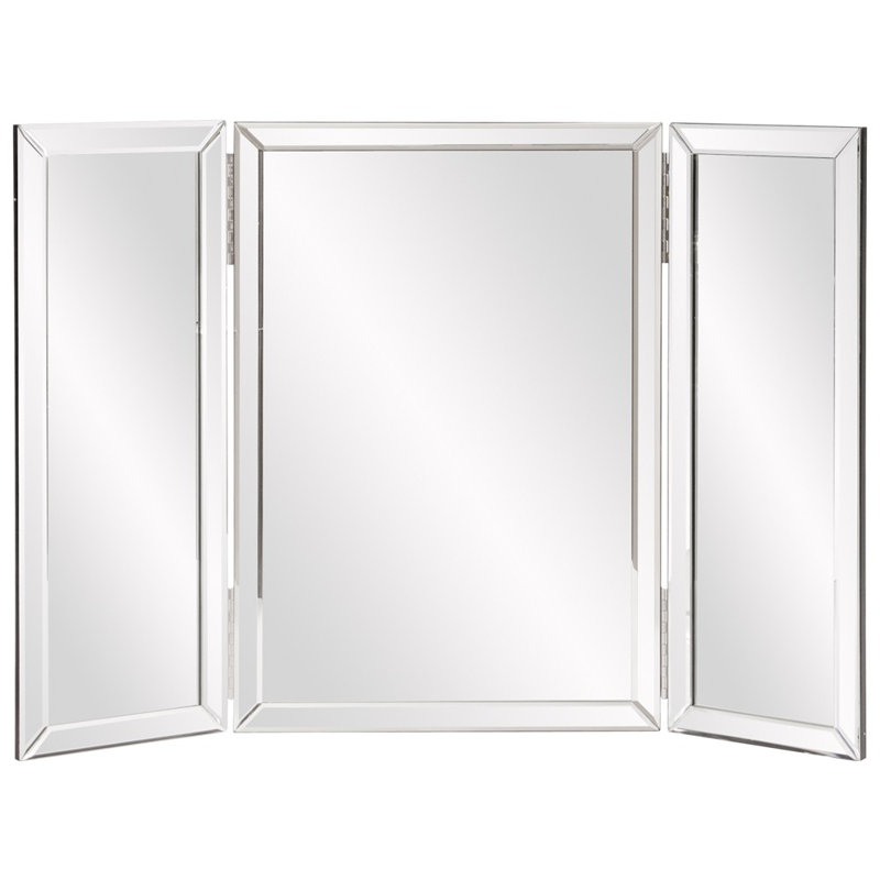 Miroir de coiffeuse en trois parties