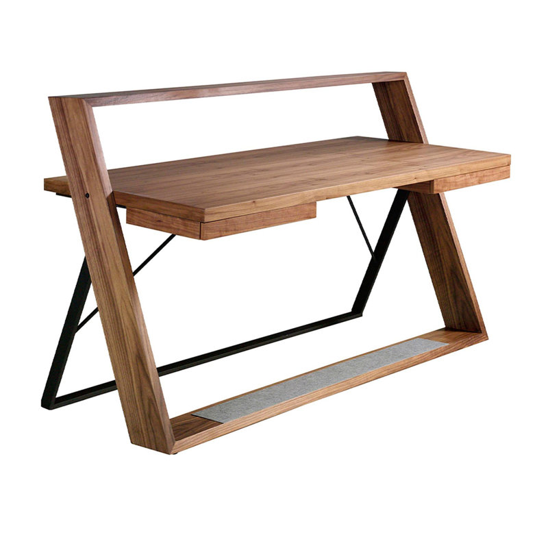 Walnut steel desk
